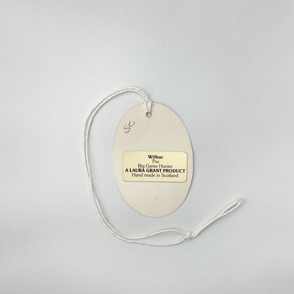 80s Handmade 12" Wellie Bear Gang Wilber the Big Game Hunter Scottish Teddy Bear - Picture 9 of 10